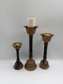 Set of Three Decorative Candle Holders