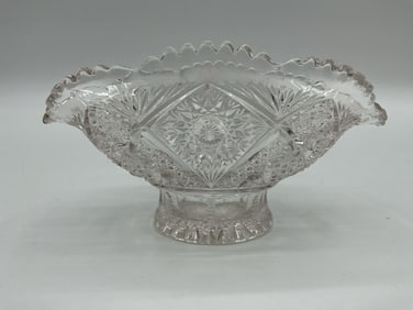 Vintage Pedestal Pressed Glass Compote
