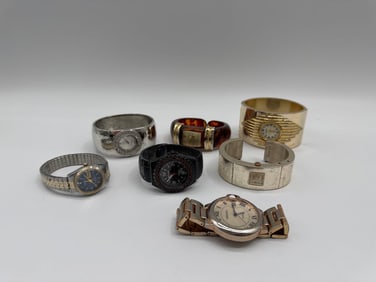 Lot of 7 Vintage & Fashion Wristwatches – Mixed Styles & Bracelet Watches