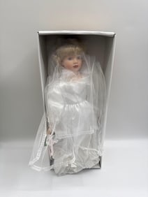 Limited Collection Genuine Porcelain Bride Doll in Box