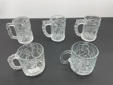 1995 McDonald's Batman Forever Glass Mug Set