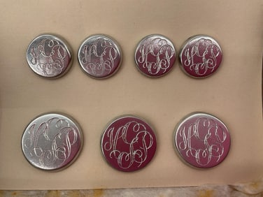 Colonial Williamsburg Pewter Button Set by William de Matteo (American, 1923-1988)