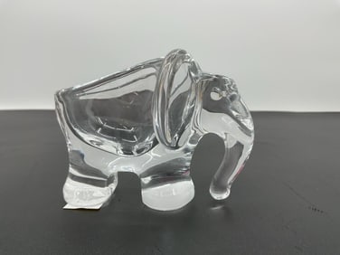 Clear Crystal Elephant Figurine - Box 2