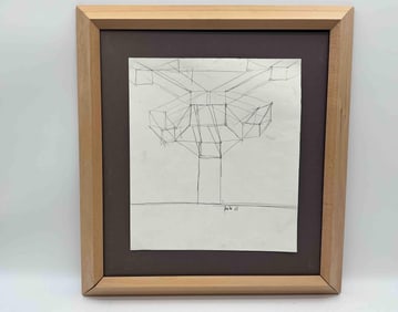 Achille Perilli (Italy, 1927 - 2021) Ink Drawing