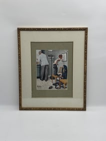 "Before the Shot" by Norman Rockwell (American, 1894-1978) Lithograph
