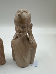 Set of 4 African Tribal Bust Sculptures