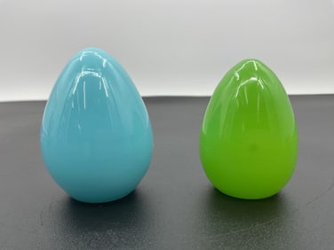 Vintage Handblown Art Glass Eggs