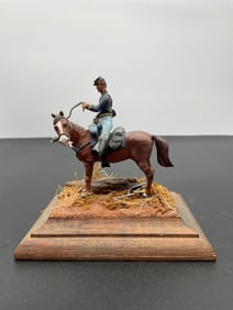 Handcrafted Civil War Horse Trooper Diorama (1863)