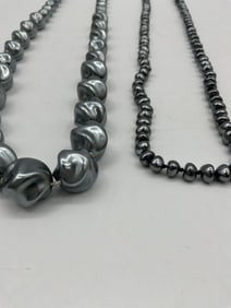 Collection of Black Beaded Costume Jewelry