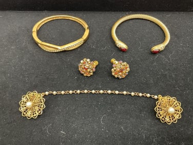 Vintage Floral and Costume Jewelry Lot