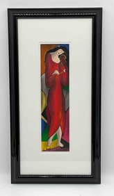 "Hannah in Red" Linda Le Kinff (France, b.1949) Serigraph