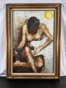 Impressionist Nude Study by Artist "Bar"
