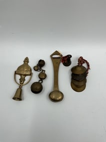 Group of Four Brass Decorative Items - India