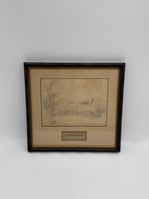 Charles Burchfield Graphite Drawing, Landscape