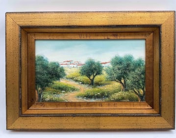 Mediterranean landscape with olive trees