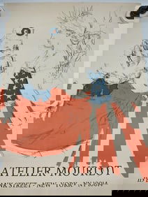"Marianne & The Goddess of Liberty" Atelier Mourlot Poster by Peter Levine (Boston,1915-2010)