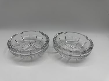 Pair of Cut Crystal Ashtrays