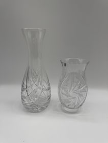 Two Cut Crystal Vases