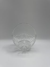 Cut Crystal Basket with Handle