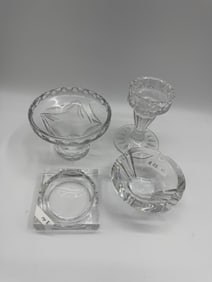 Group of Four Cut Crystal Items