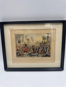 "Landing of Julius Caesar" by John Leech (England, 1817-1864) Etching