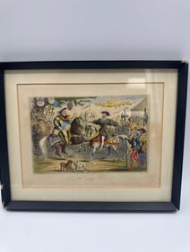 "Henry VIII Meeting Francis I" by John Leech (England, 1817-1864) Etching