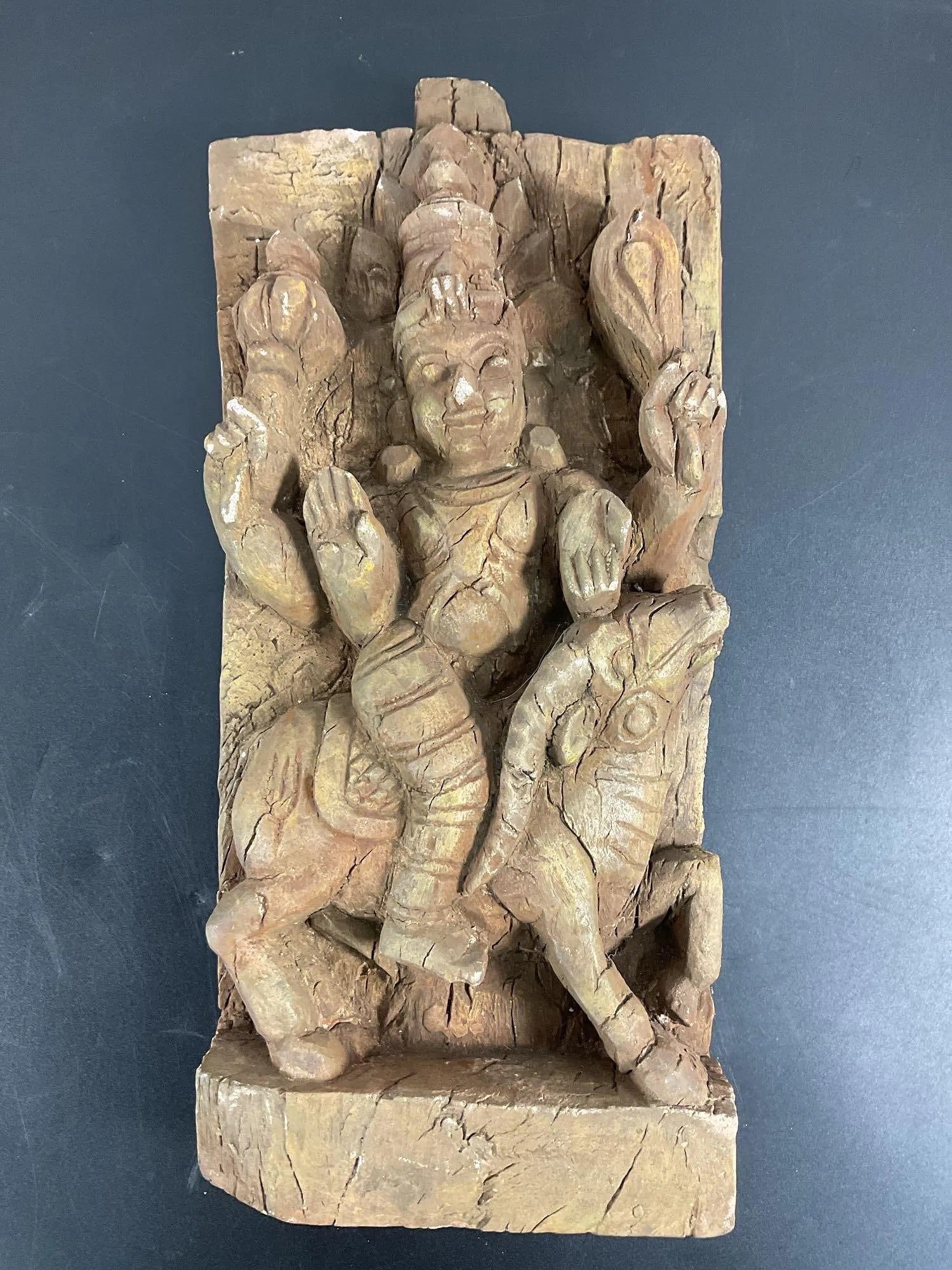Antique Hand-Carved Hindu Deity  - Narasimha - Visnu (1 of 2)