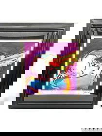 "I Love The World" by Peter Max: This is a vibrant and dynamic pop-art composition by Peter Max, one of the most iconic contemporary artists known for his psychedelic, bold, and colorful works. The painting features a swirling abstra