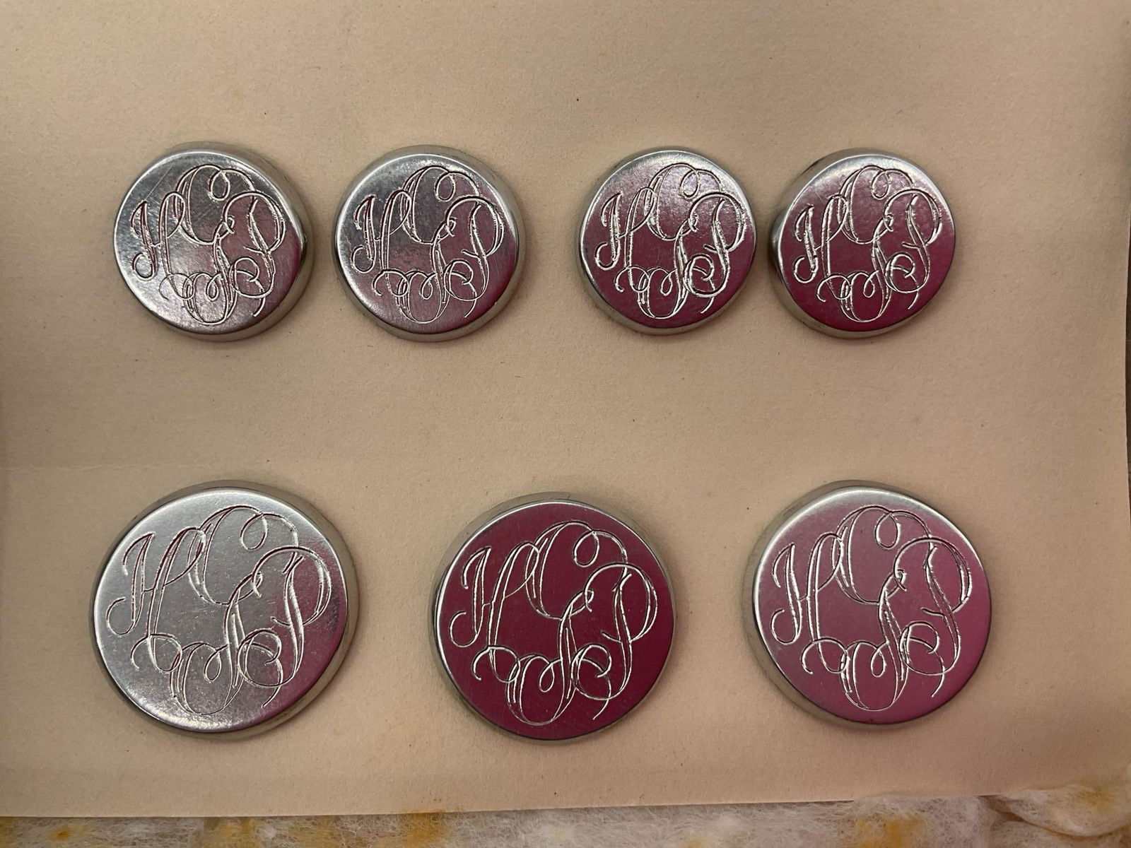 Colonial Williamsburg Pewter Button Set by William de Matteo (American, 1923-1988) (1 of 4)