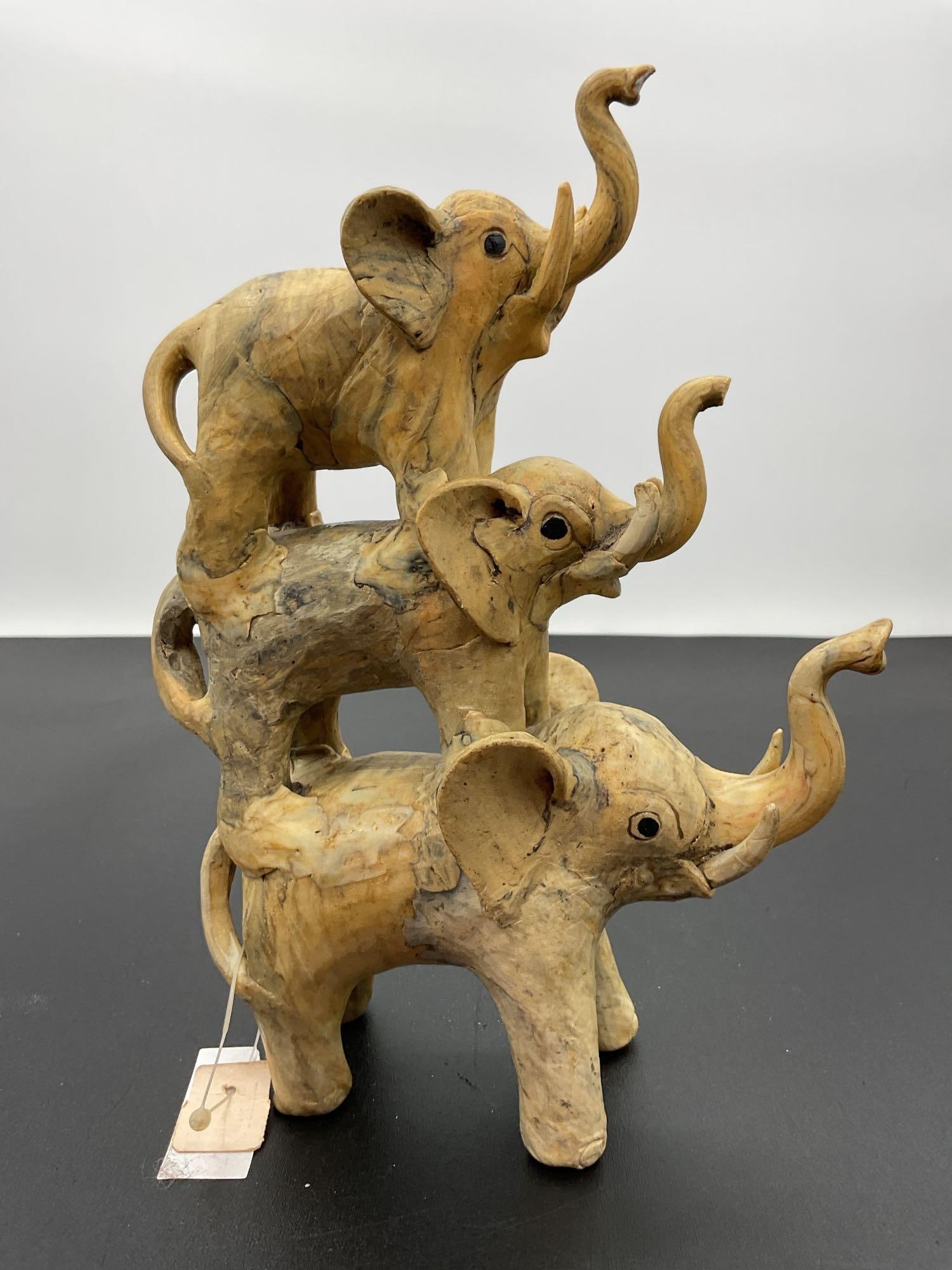 Stacked Elephant Trio Figurine  - Box 3 (1 of 4)