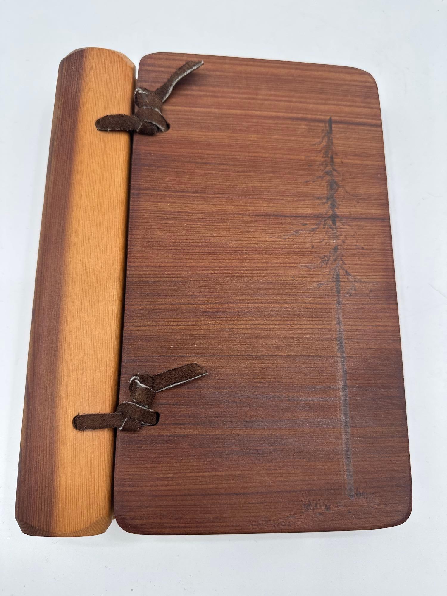 Wooden Cover Sketchbook or Journal with Tree Etching by Bison Trading Washington (1 of 7)