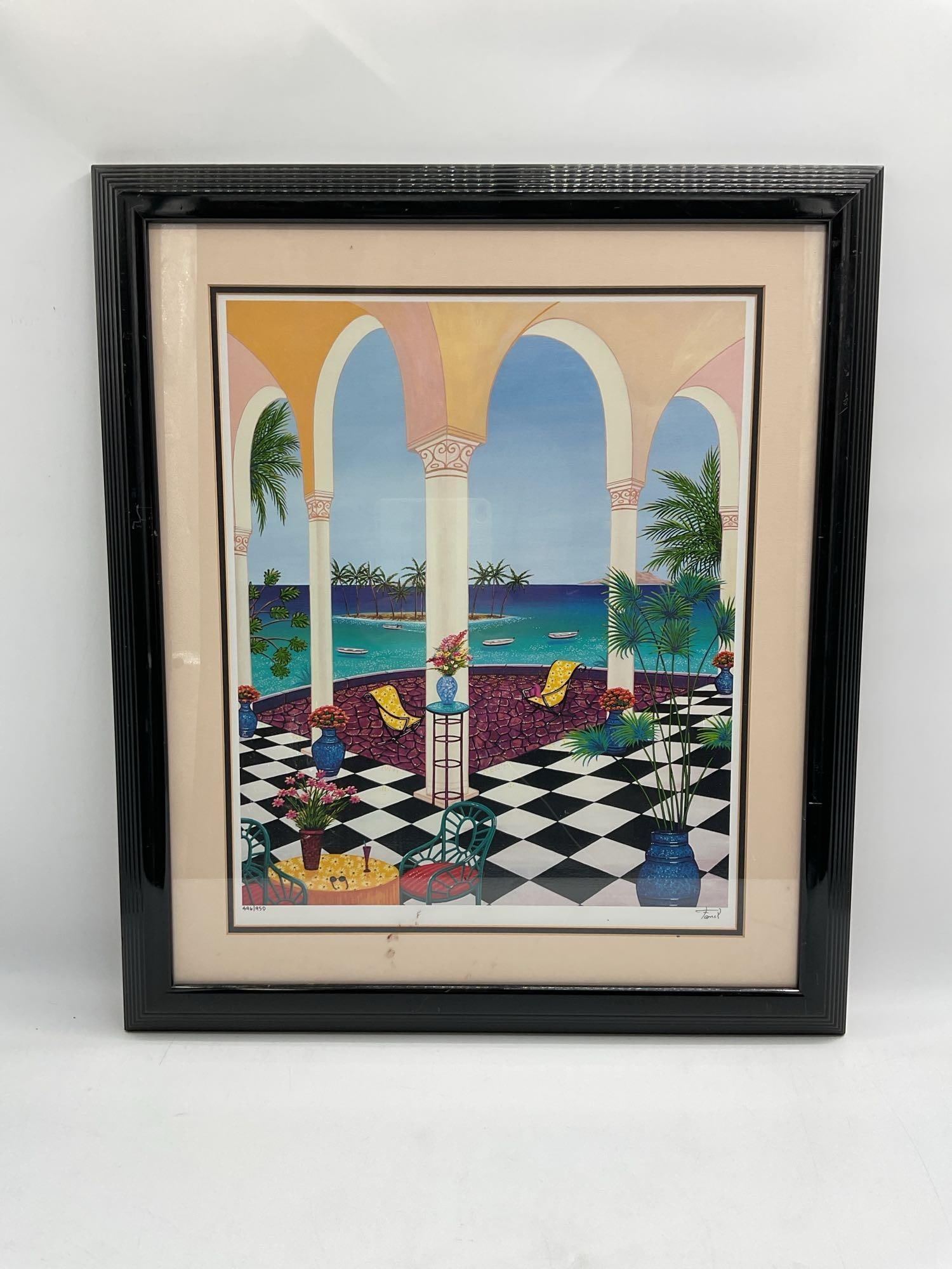 "Patio over tiny" by Fanch Ledan (France, b.1949) Serigraph (1 of 4)