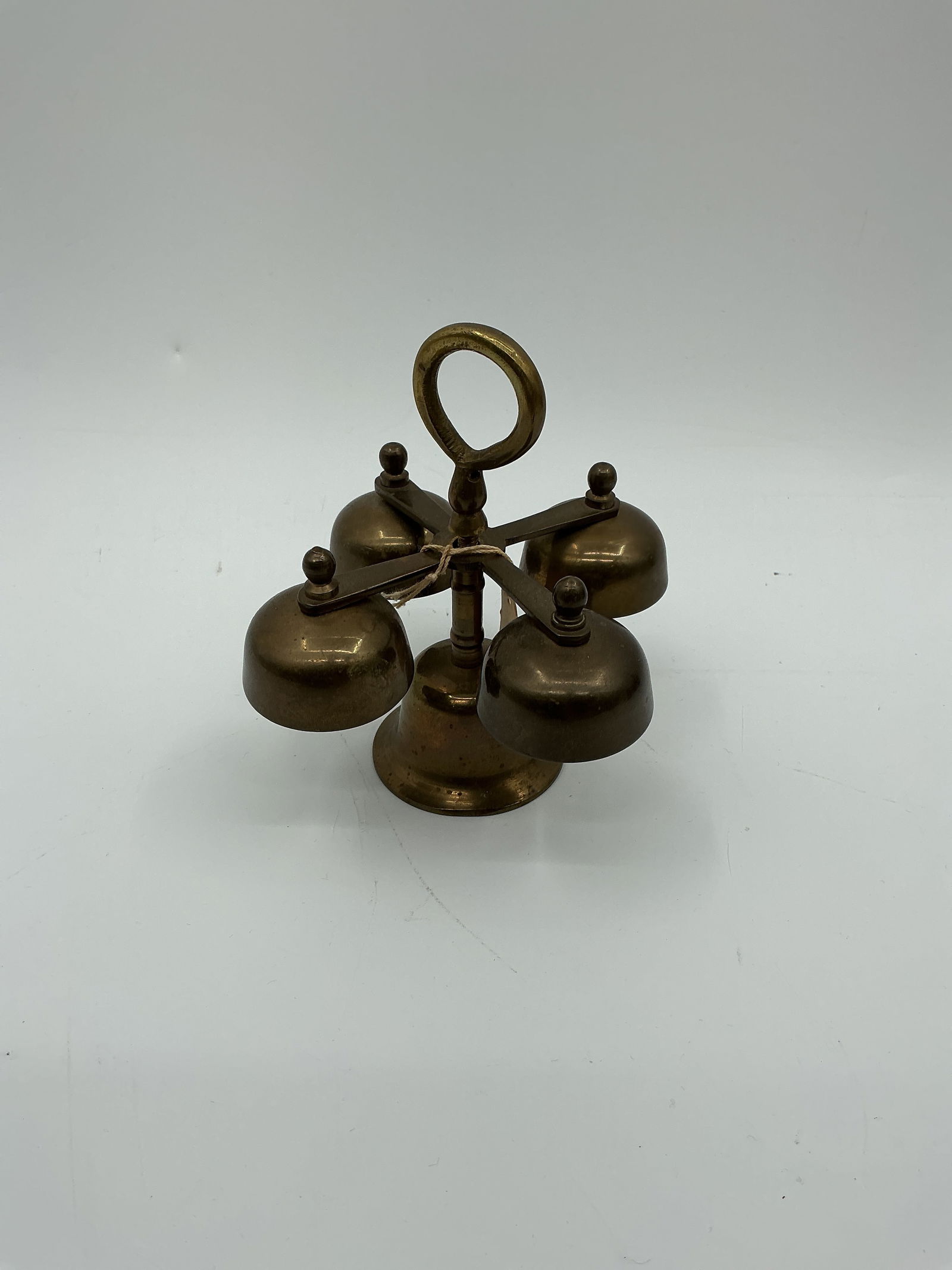 Antique Brass School or Desk Bell Ringer (1 of 3)