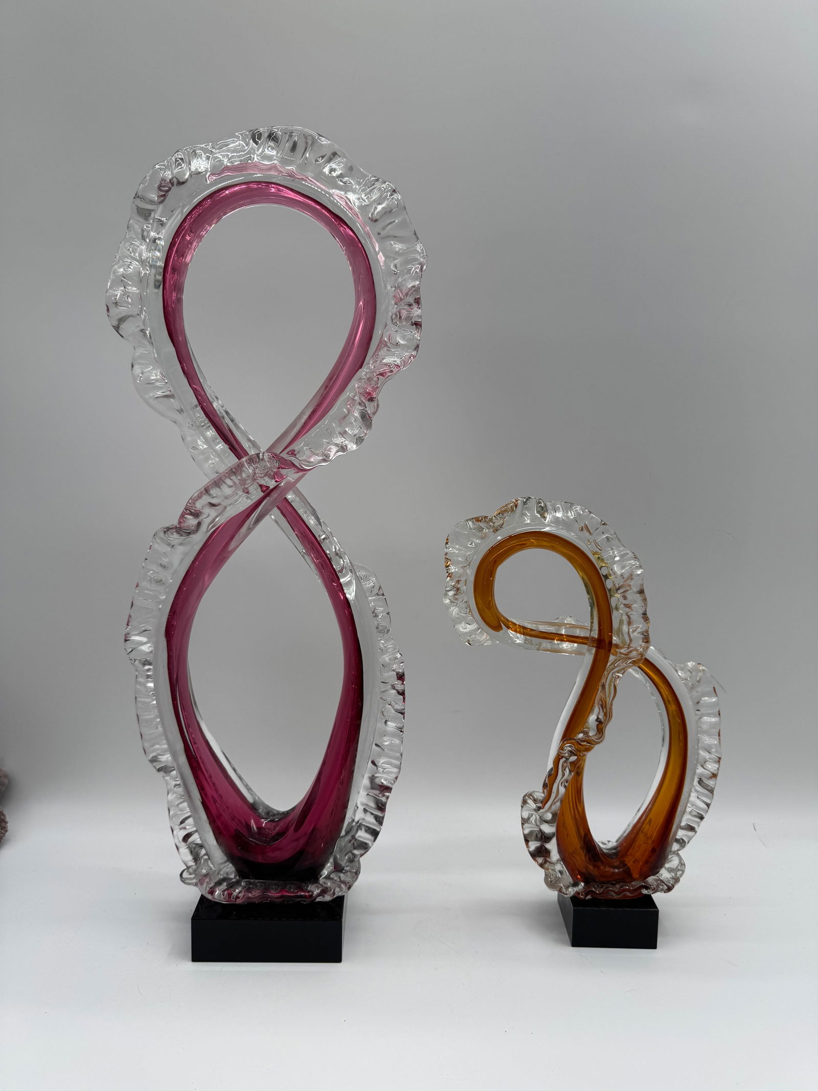Pair of  Glass Infinity Sculptures (1 of 3)