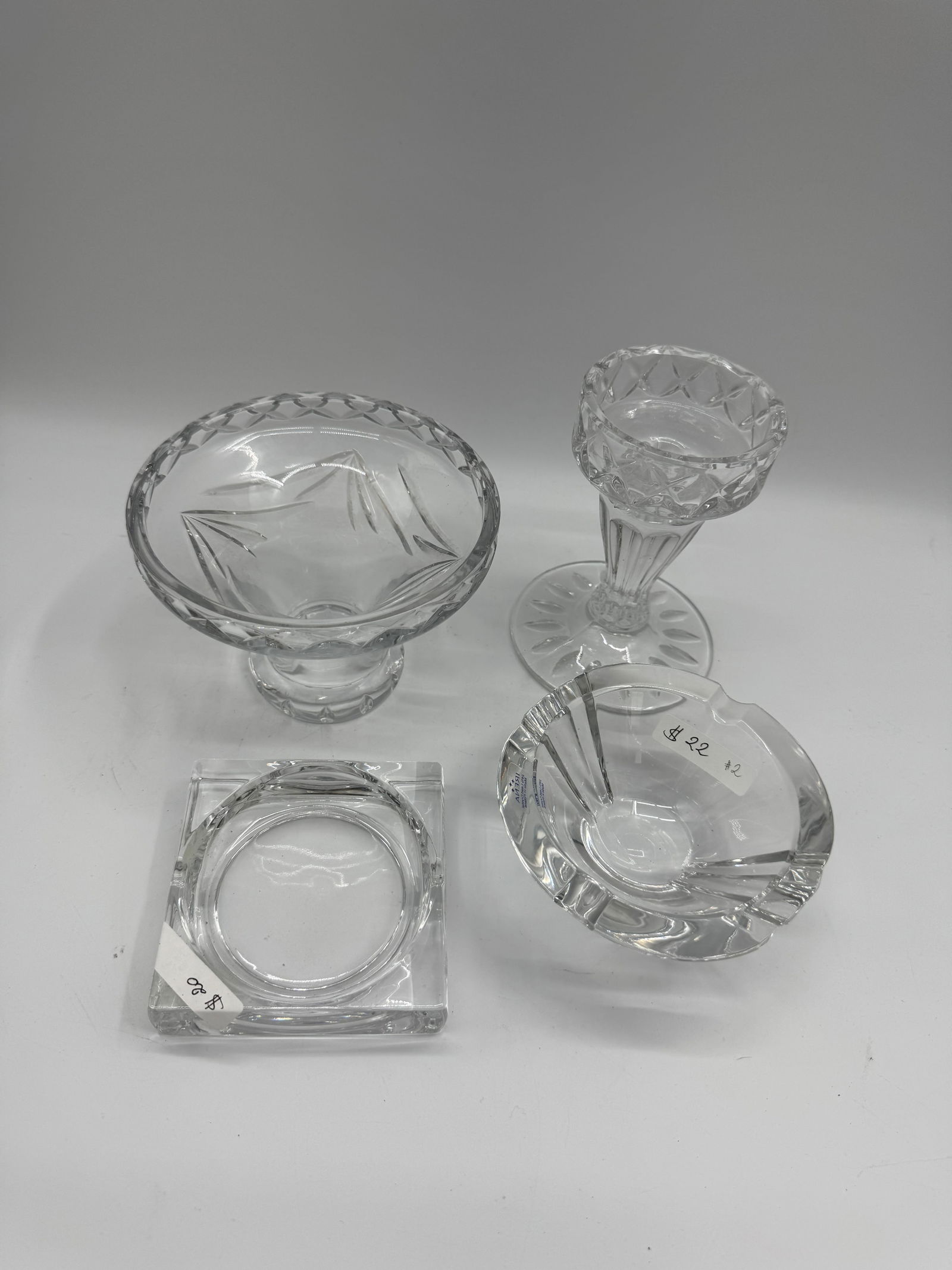 Group of Four Cut Crystal Items (1 of 3)
