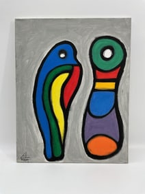 Abstract Figures Oil on Canvas Painting