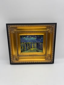 After Van Gogh's "Starry Night Over the Rhone" Oil Painting