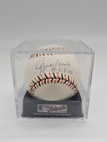 Ozzie Smith Autographed Baseball in Display Case