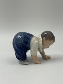 Royal Copenhagen Porcelain Figurine of a Crawling Baby