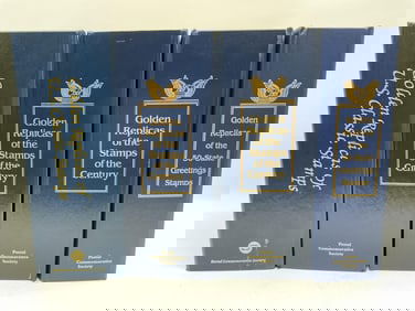 Golden Replicas of U.S. Stamps Collection by Postal Commemorative Society