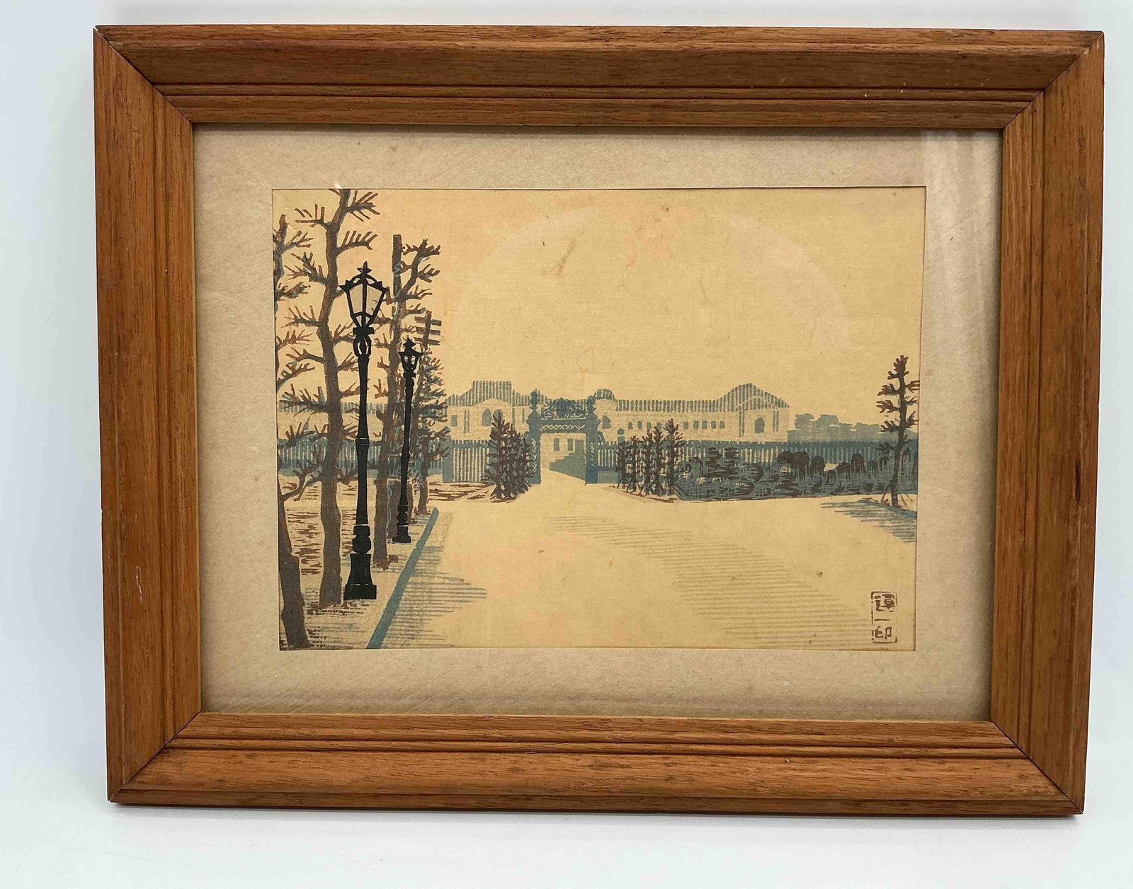 "Alaska Palace" by Hiratsuka Unichi Japanese Woodblock (1 of 3)