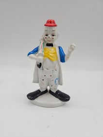 Vintage Hand-Painted Ceramic Clown Figurine