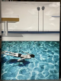"Swimming Pool Series" by Almir Reis (Brazil, b.1968) Acrylic on Canvas