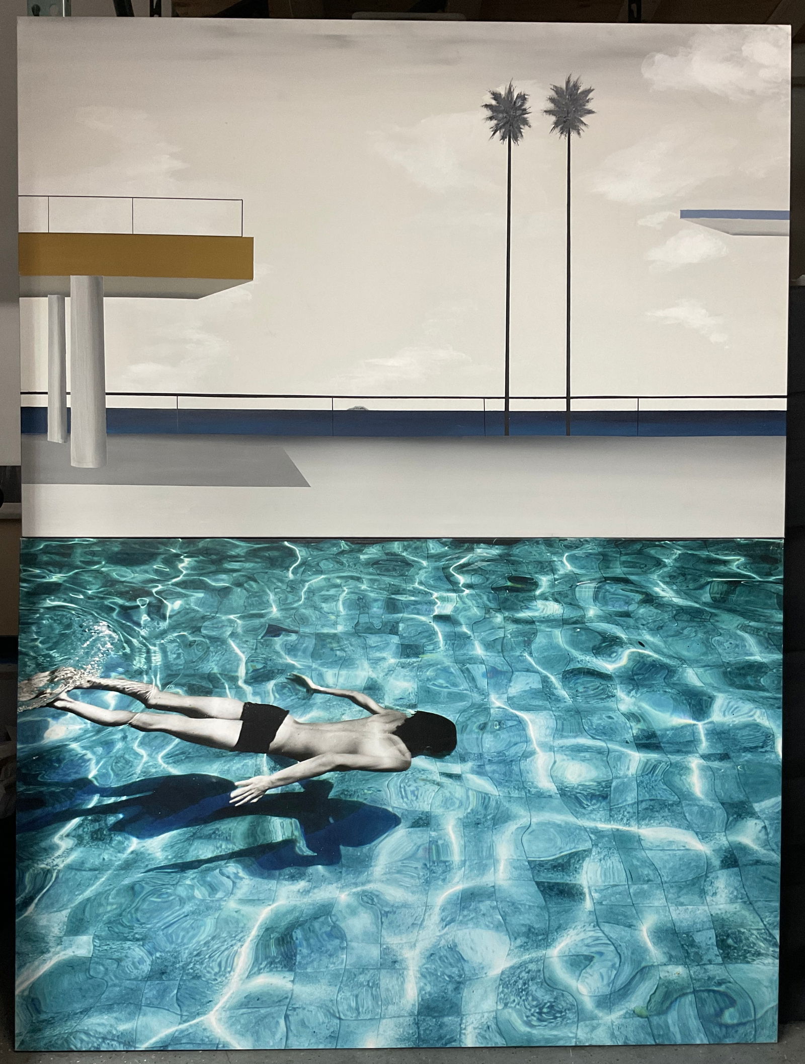"Swimming Pool Series" by Almir Reis (Brazil, b.1968) Acrylic on Canvas (1 of 8)
