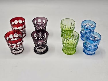 Fabergé Cut Crystal Shot Glasses, Set of 8