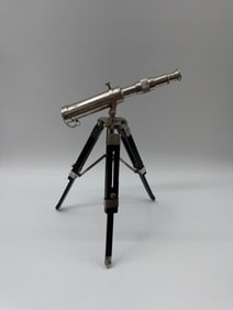 Vintage Brass Telescope on Tripod Stand