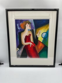 "Renee et Alain" by Linda Le Kinff (French, b.1949) Serigraph