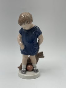 Royal Copenhagen Boy with Bear Figurine #3468