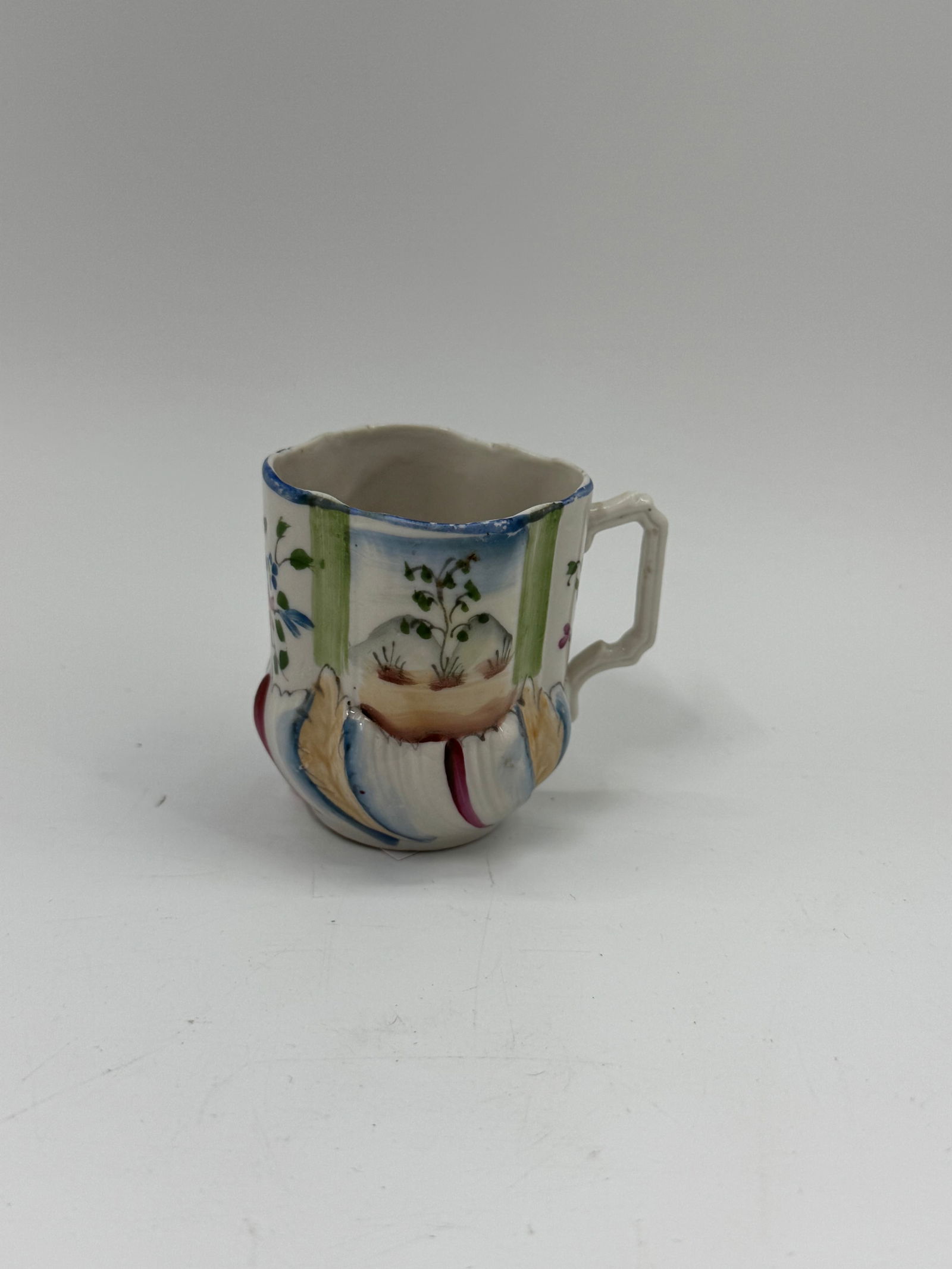 Miniature Hand-Painted Ceramic Mug with Handle (1 of 4)