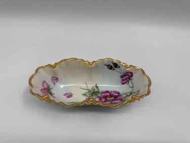 Haviland France hand-painted porcelain dish